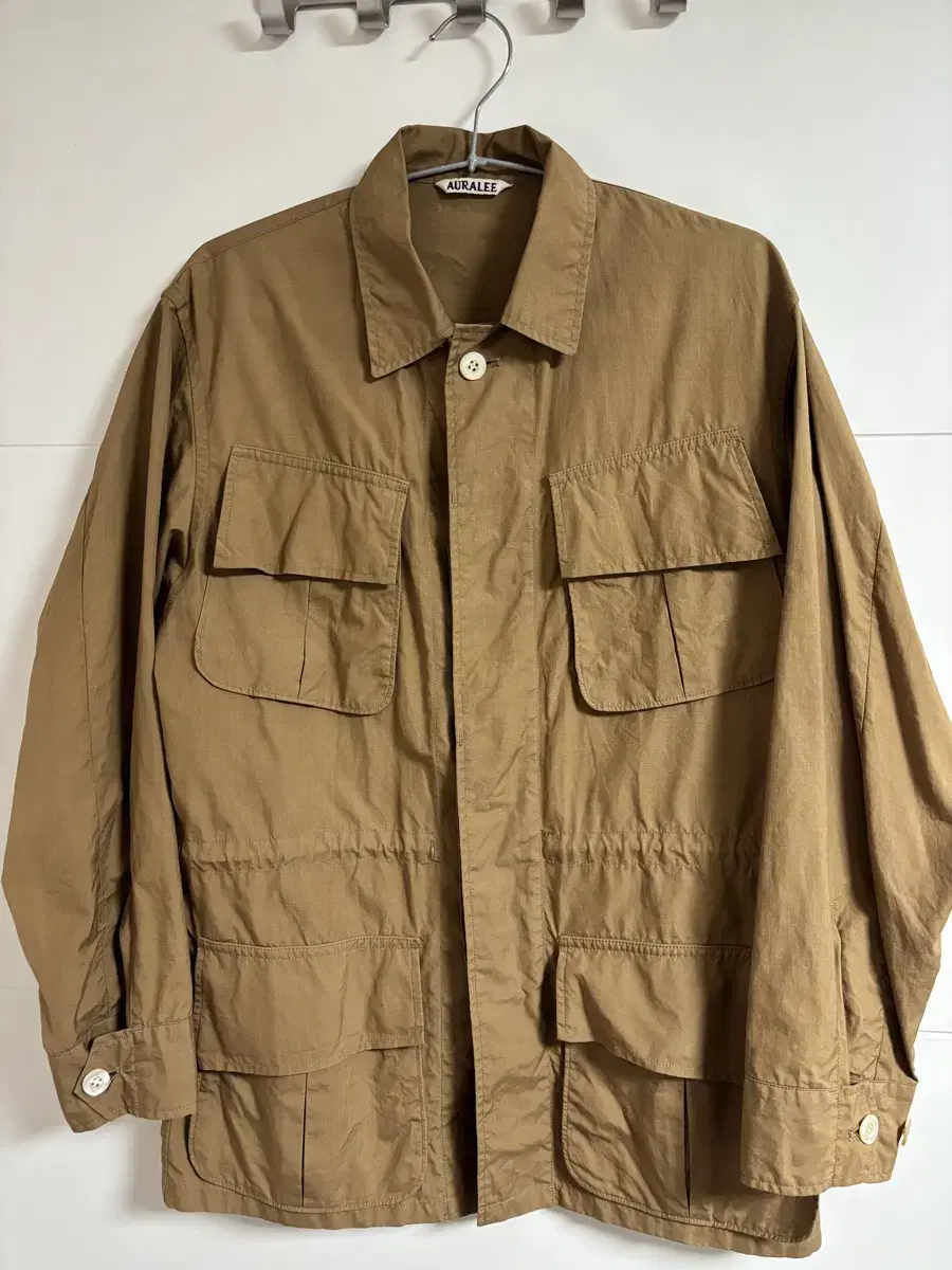 오라리  washed ripstop fatigue jacket 1size